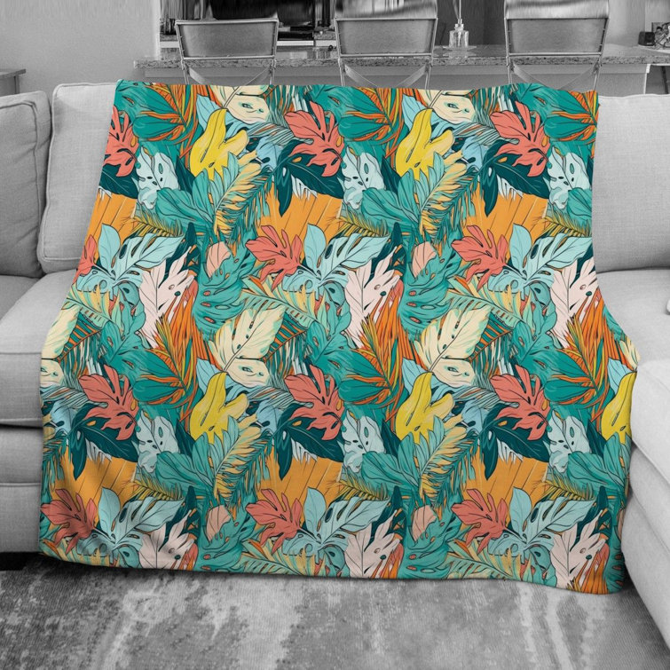 Tropical discount fleece blanket